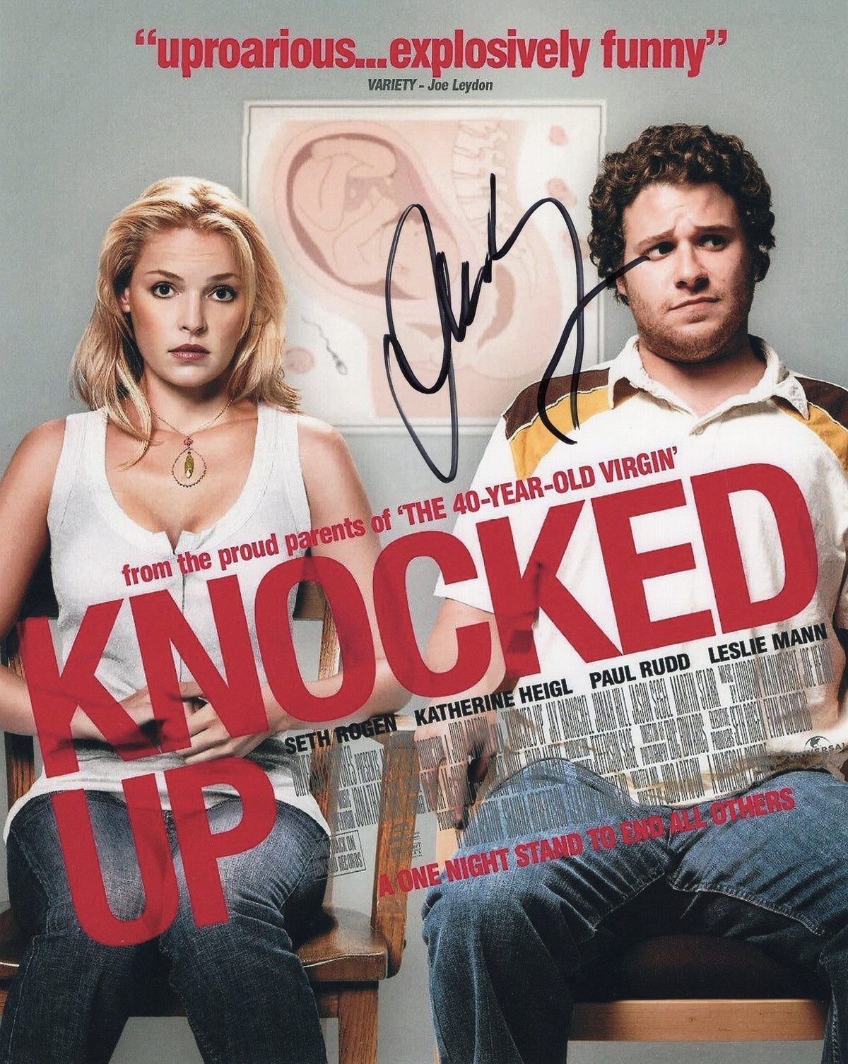 Judd Apatow signed 8x10 Photo w/COA Knocked Up Movie Poster