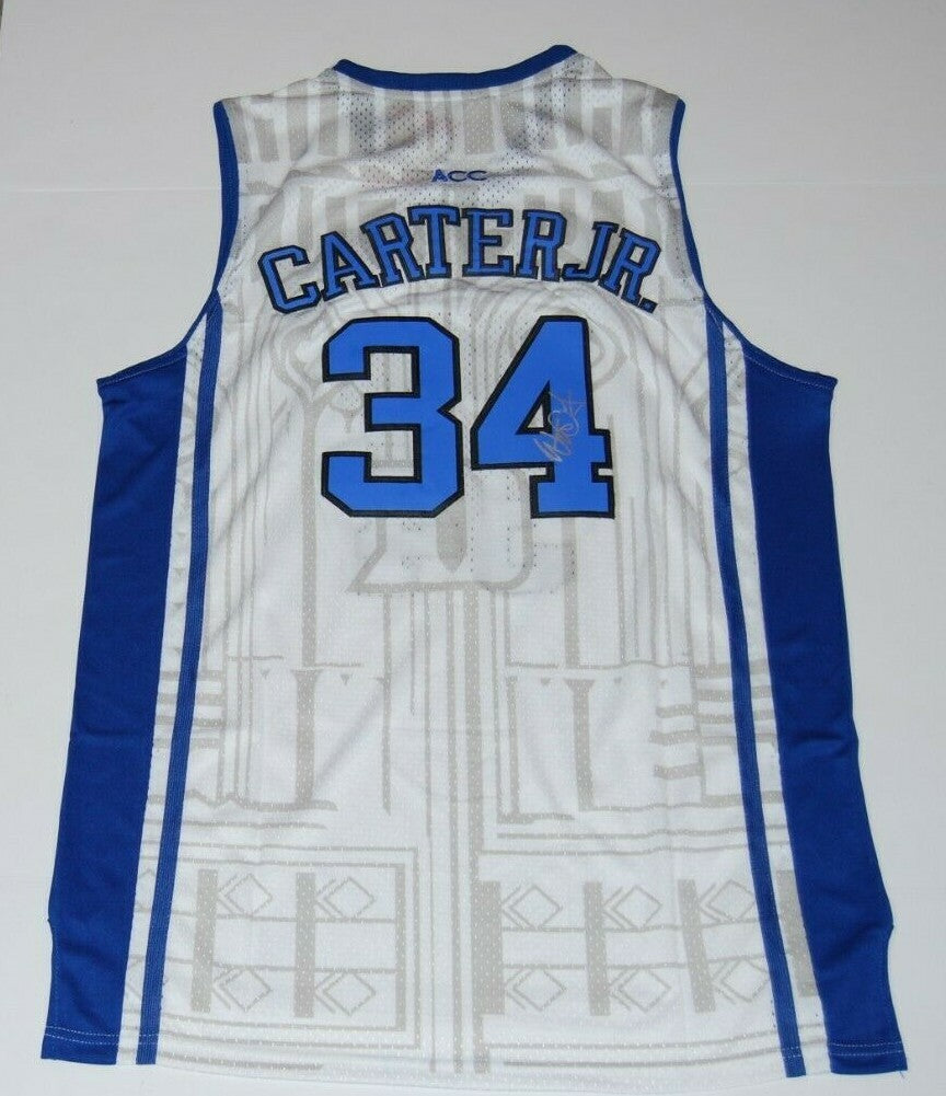 WENDELL CARTER JR signed (DUKE BLUE DEVILS) custom white XL jersey W/COA *BULLS*