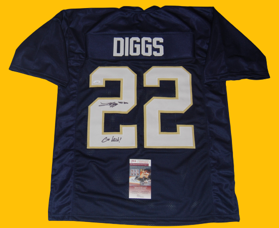 LOGAN DIGGS signed (NOTRE DAME FIGHTING IRISH) Go Irish custom jersey JSA 