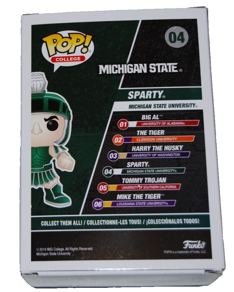 TOM IZZO signed (MICHIGAN STATE SPARTANS) Sparty #04 Funko Pop BECKETT BR32947