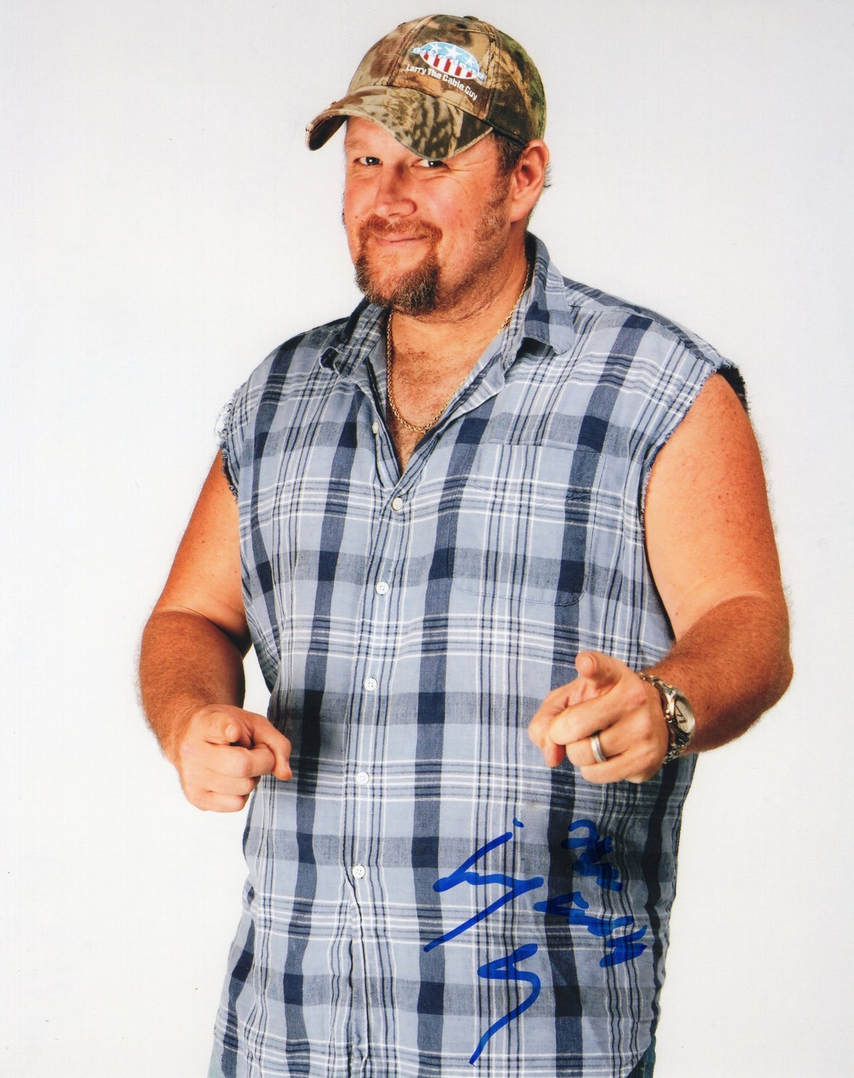 Larry The Cable Guy Daniel Whitney Signed 8x10 Photo w/COA #3