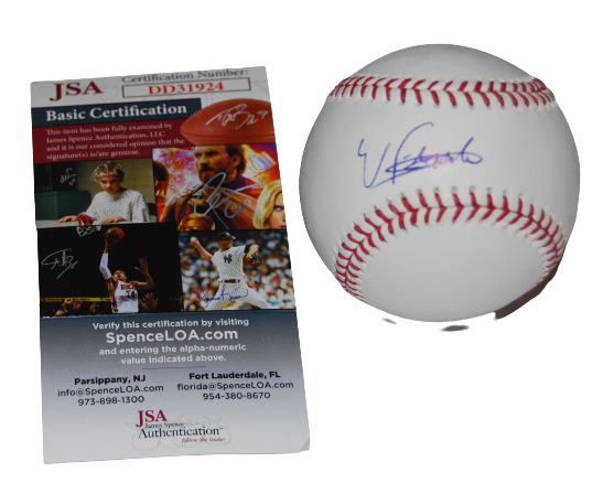 WANDER FRANCO signed (TAMPA BAY RAYS) autographed OML baseball JSA DD31924