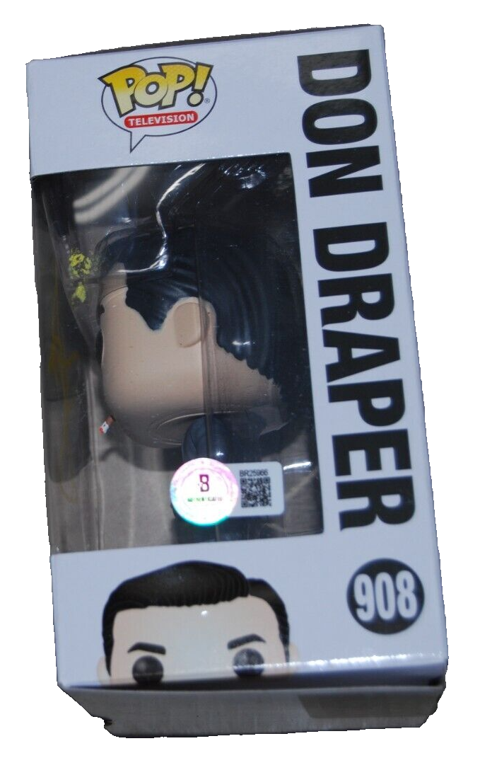 JON HAMM signed (MAD MEN) Don Draper Funko pop #908 BECKETT BAS BR25966