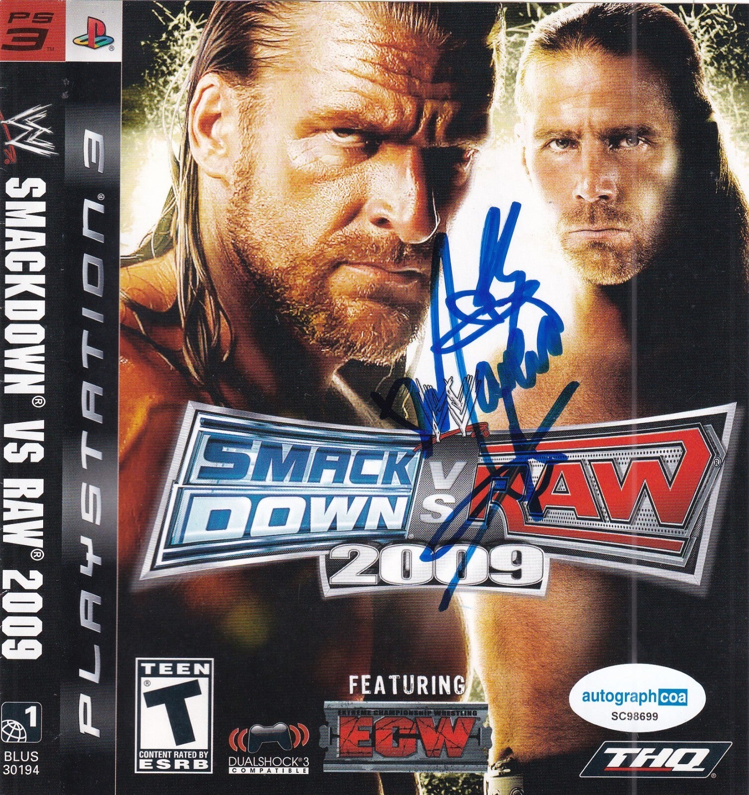 MARIA KANELLIS signed (WWE SMACKDOWN) Playstation video game cover ACOA SC98699