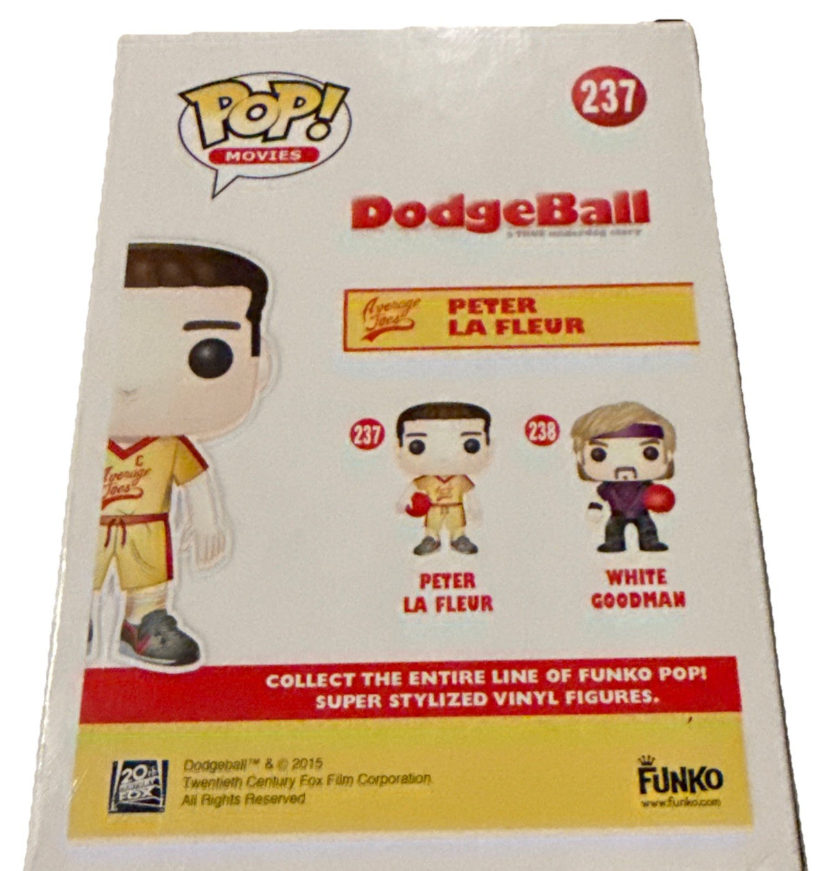 VINCE VAUGHN signed (DodgeBall) Peter La Fleur Funko Pop #237 ACOA SD27371