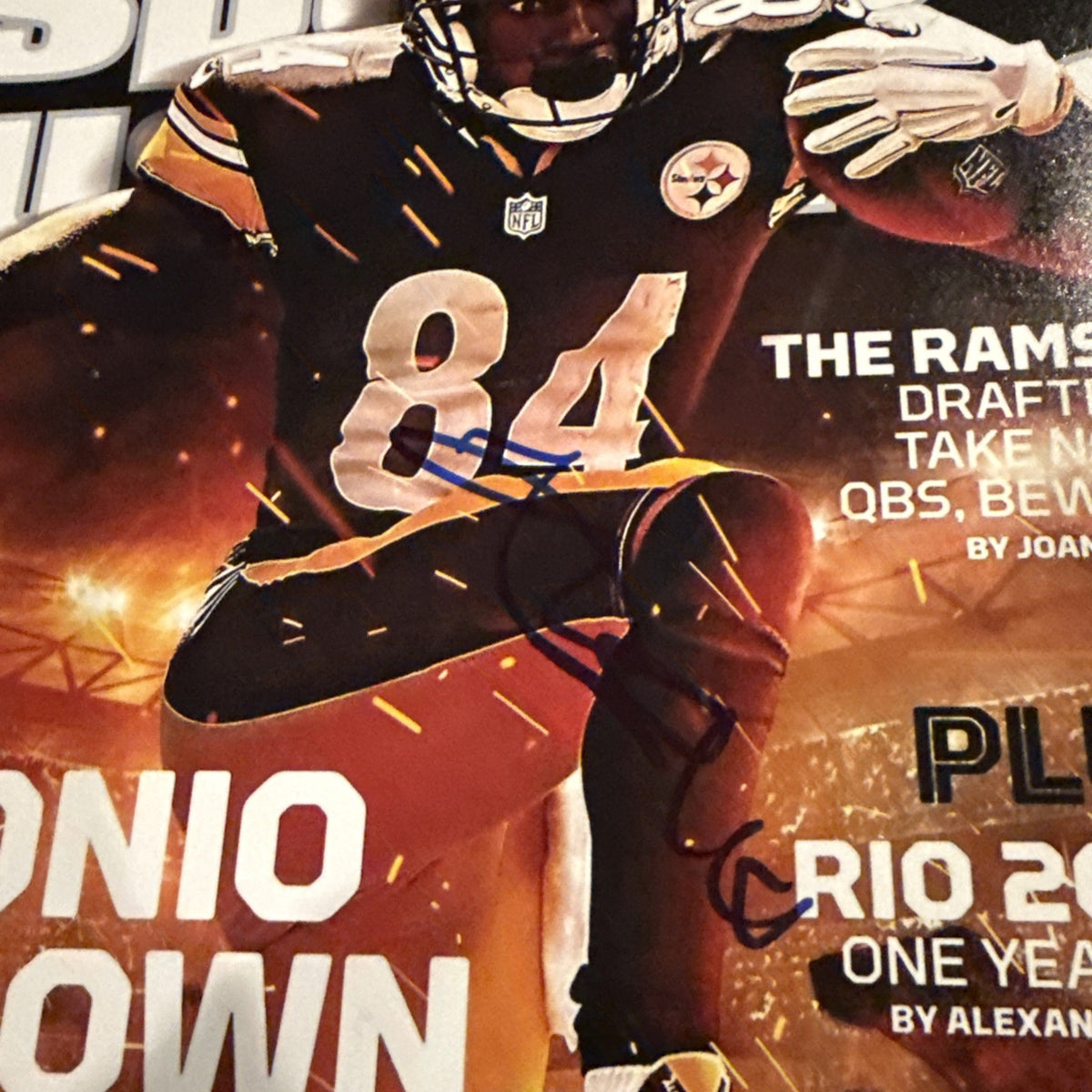 ANTONIO BROWN signed (PITTSBURGH STEELERS) 11x14 photo BECKETT BAS BY085859