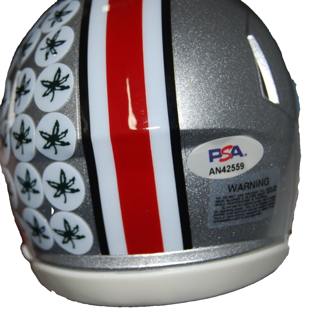 JUSTIN FIELDS signed (OHIO STATE BUCKEYES) mini football helmet PSA/DNA AN42559
