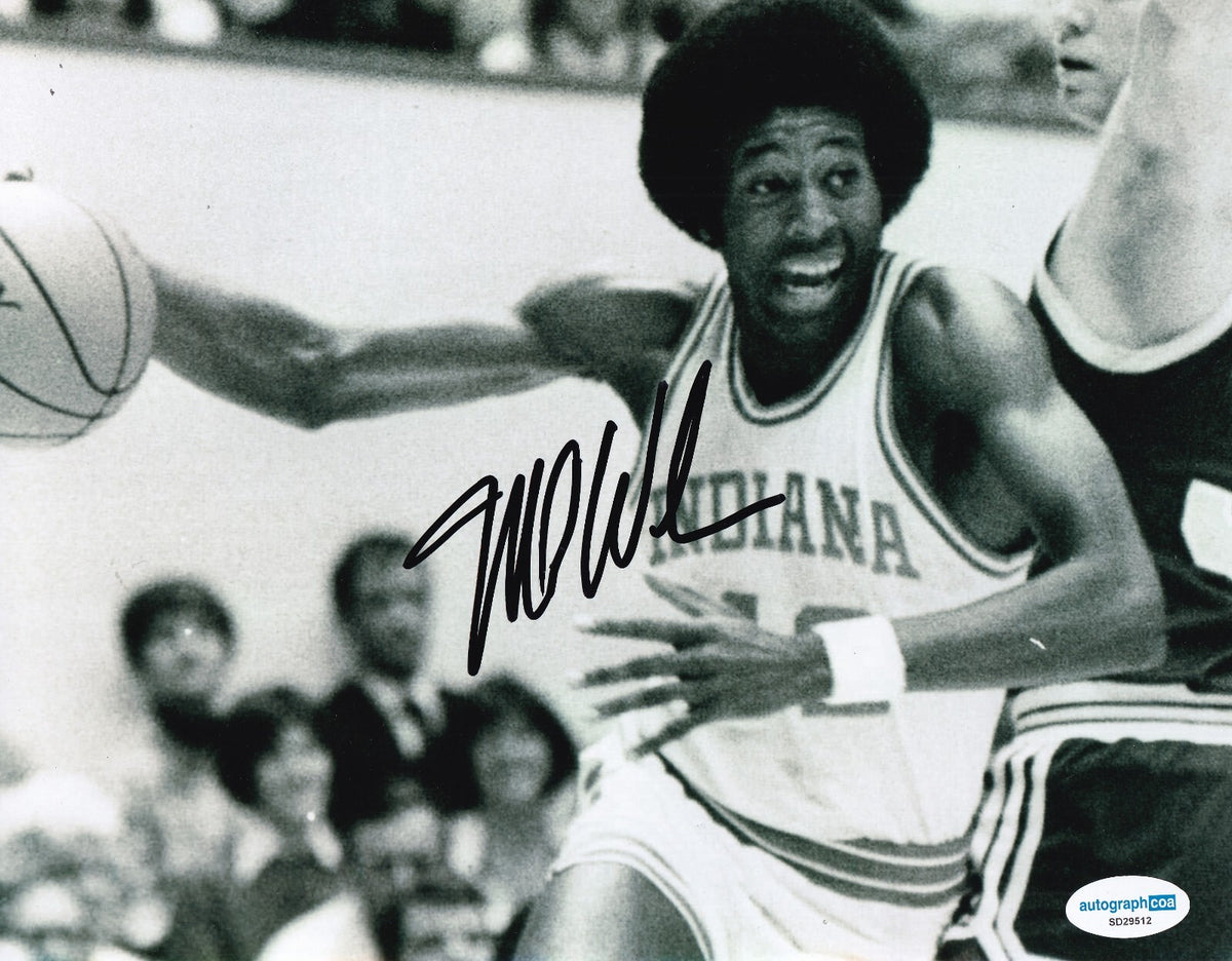 MIKE WOODSON signed (INDIANA HOOSIERS) basketball 8X10 photo ACOA SD29512