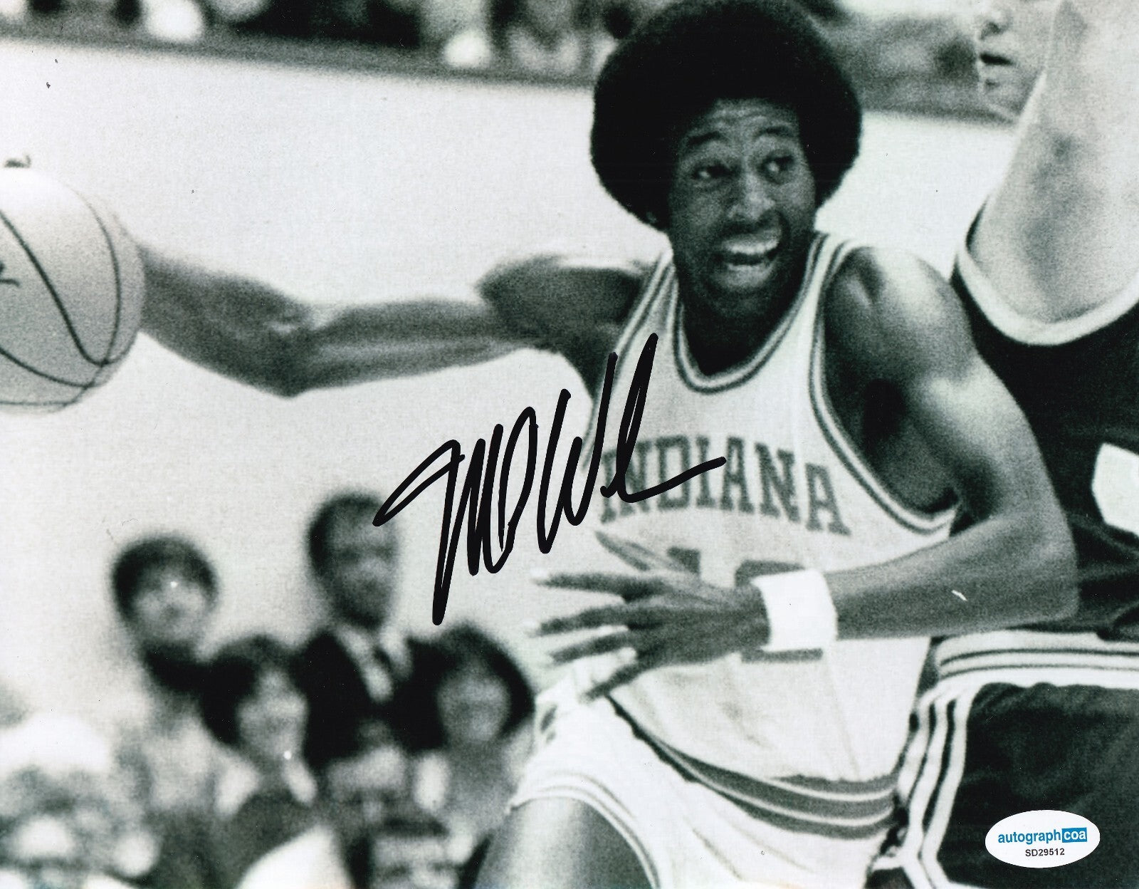 MIKE WOODSON signed (INDIANA HOOSIERS) basketball 8X10 photo ACOA SD29512