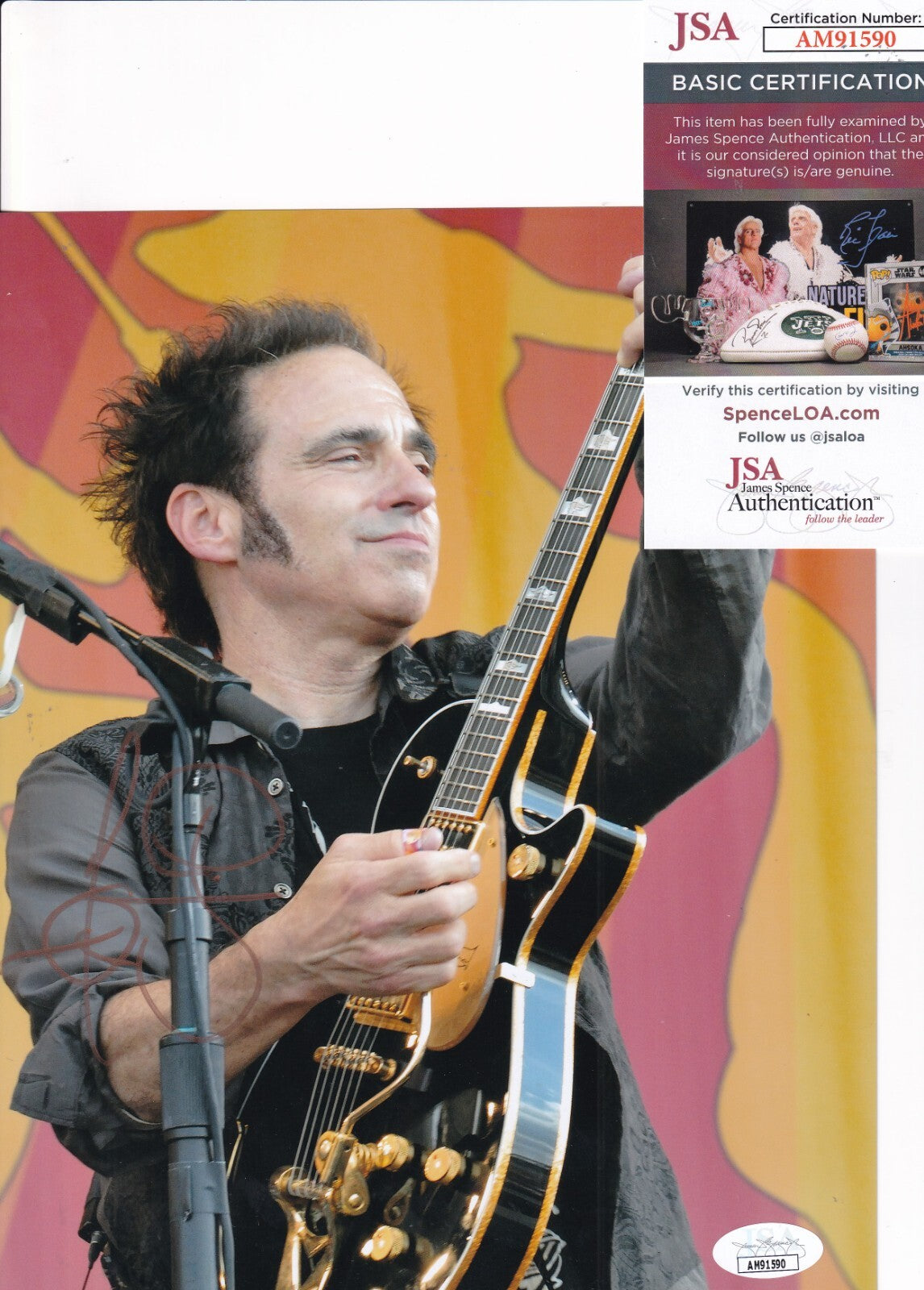 NILS LOFGREN signed (SPRINGSTEEN E-STREET BAND) Music 8X10 photo JSA COA AM91590