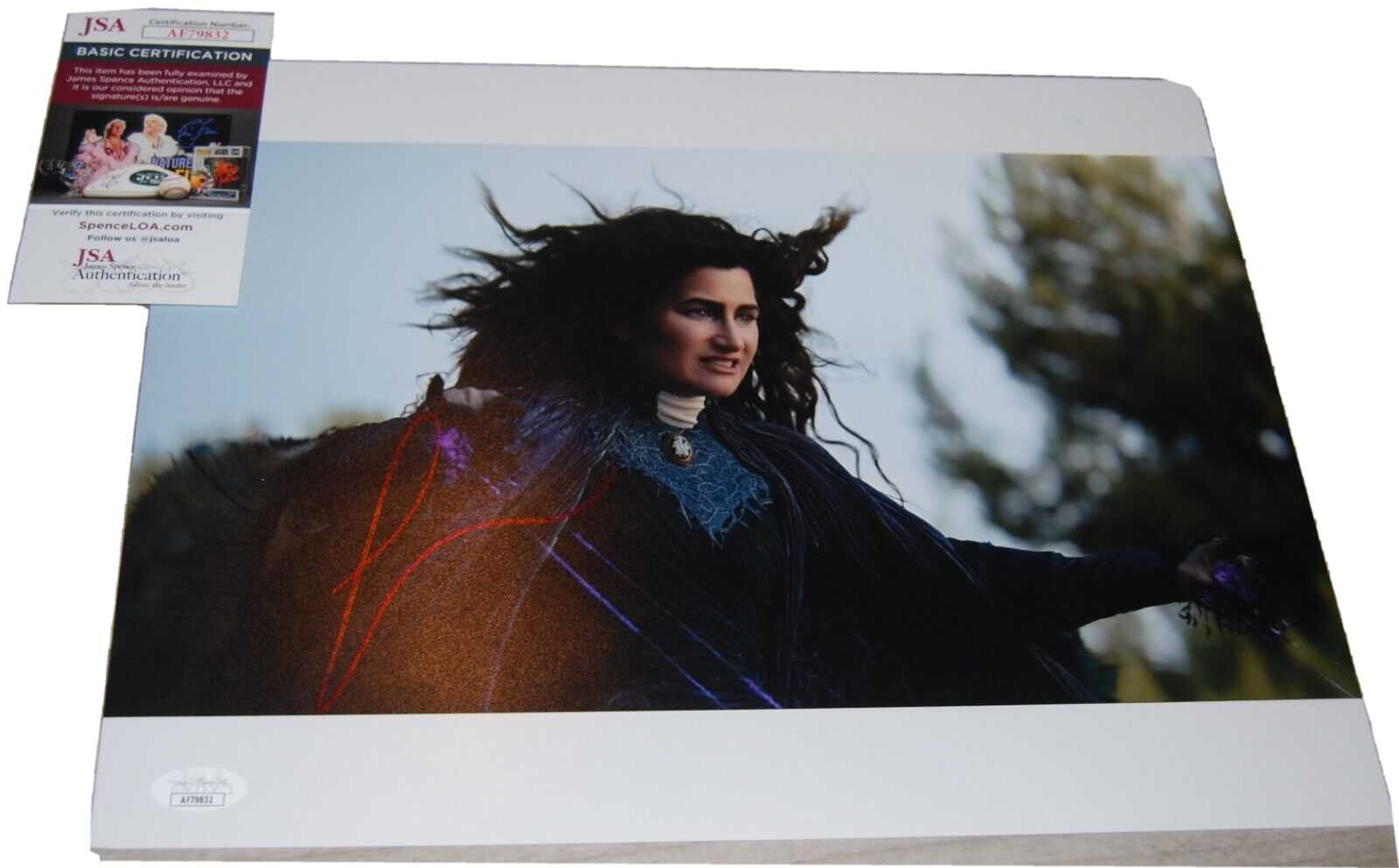 KATHRYN HAHN signed (WANDAVISION) Agatha Harkness 11X14 photo JSA COA AF79832
