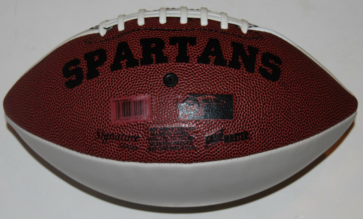 DARRELL STEWART signed (MICHIGAN STATE SPARTANS) logo football *PROOF* W/COA C