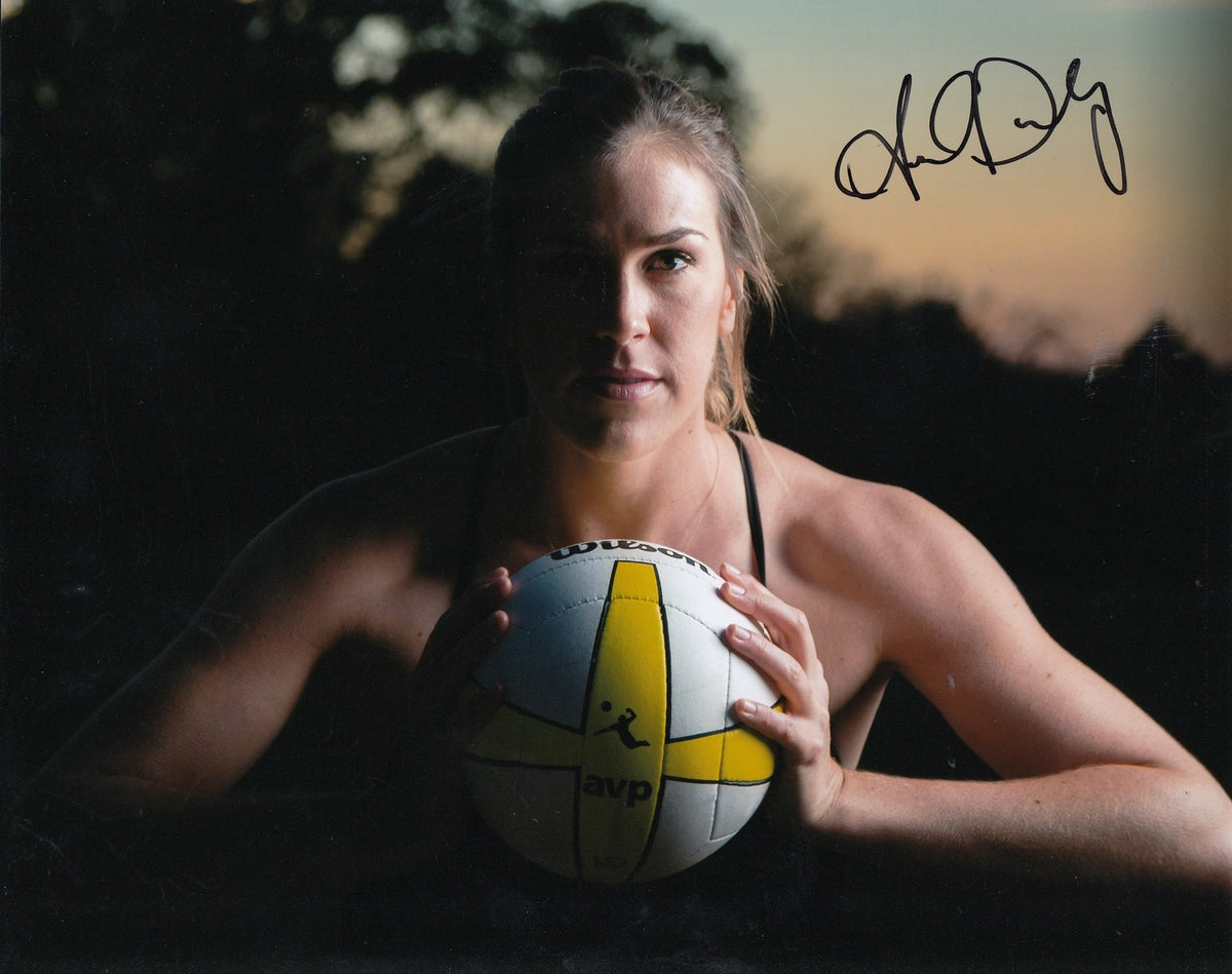 AMANDA DOWDY signed (BEACH VOLLEYBALL) 8X10 photo *AVP* OLYMPICS USA W/COA #1