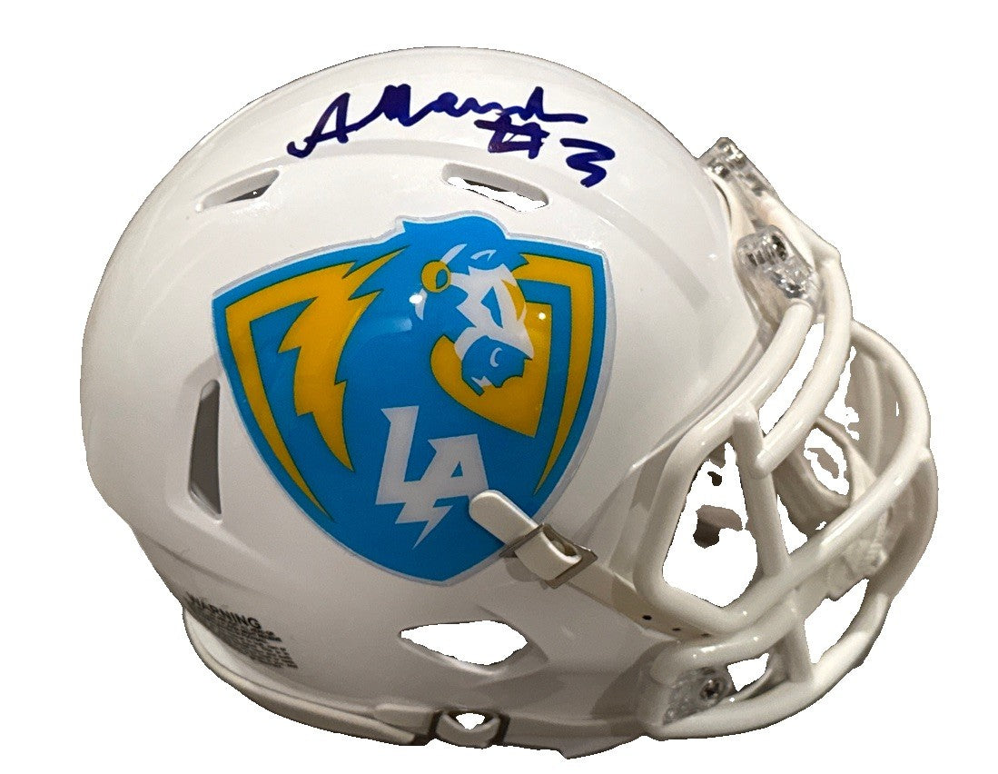 AKHEEM MESIDOR signed (LOS ANGELES CHARGERS Mini football helmet BECKETT BW61174