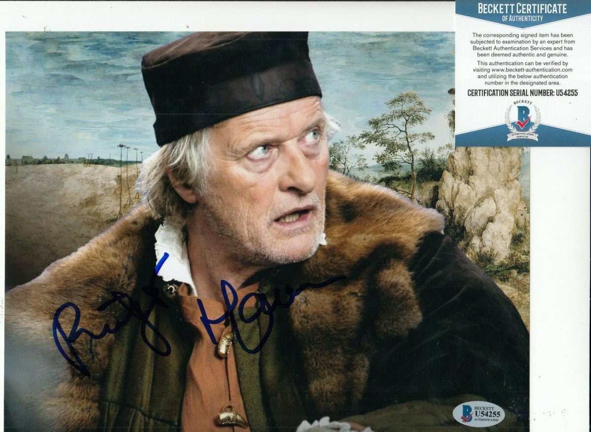 RUTGER HAUER signed (THE MILL AND THE CROSS) 8X10 *PROOF* BECKETT BAS U54255