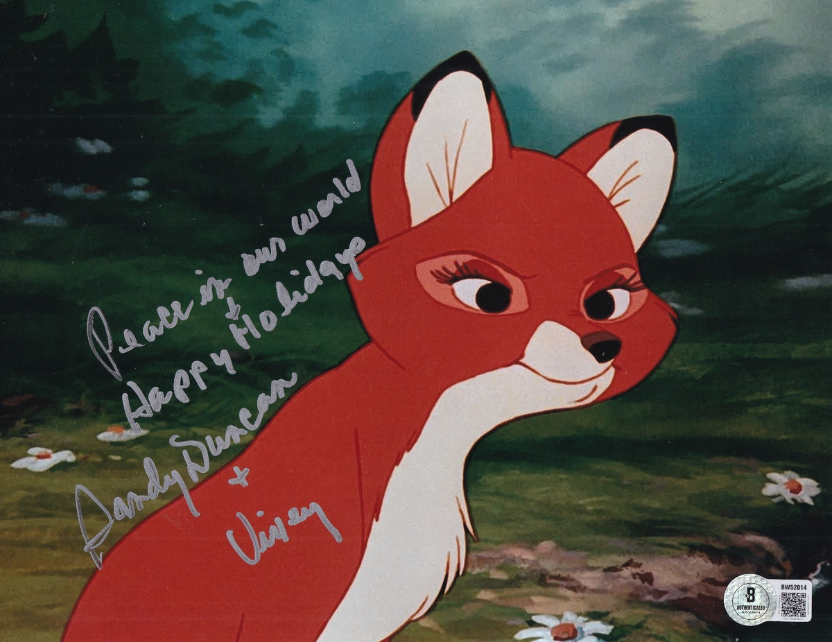 SANDY DUNCAN signed (THE FOX AND THE HOUND) Vixey 8X10 photo BECKETT BAS BW52013