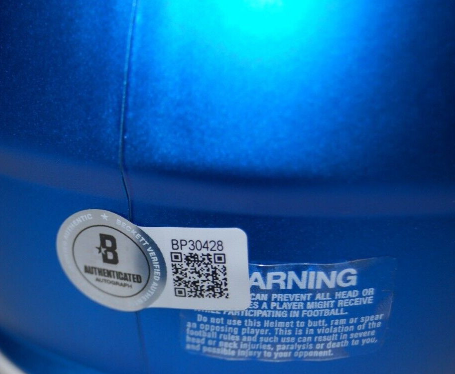 BIG SEAN signed (DETROIT LIONS) Rapper mini football helmet BECKETT BP30428