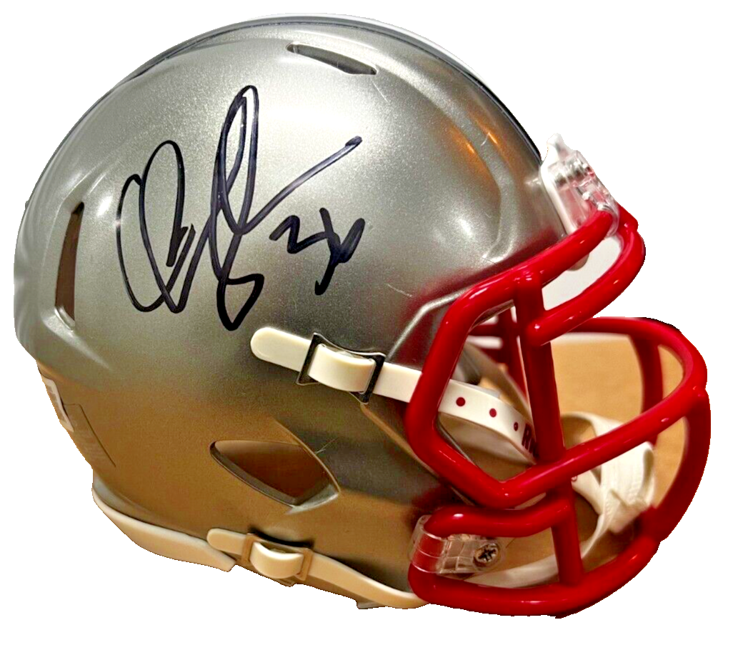 CHRIS SPIELMAN signed (OHIO STATE BUCKEYES) mini football helmet BECKETT BM02805