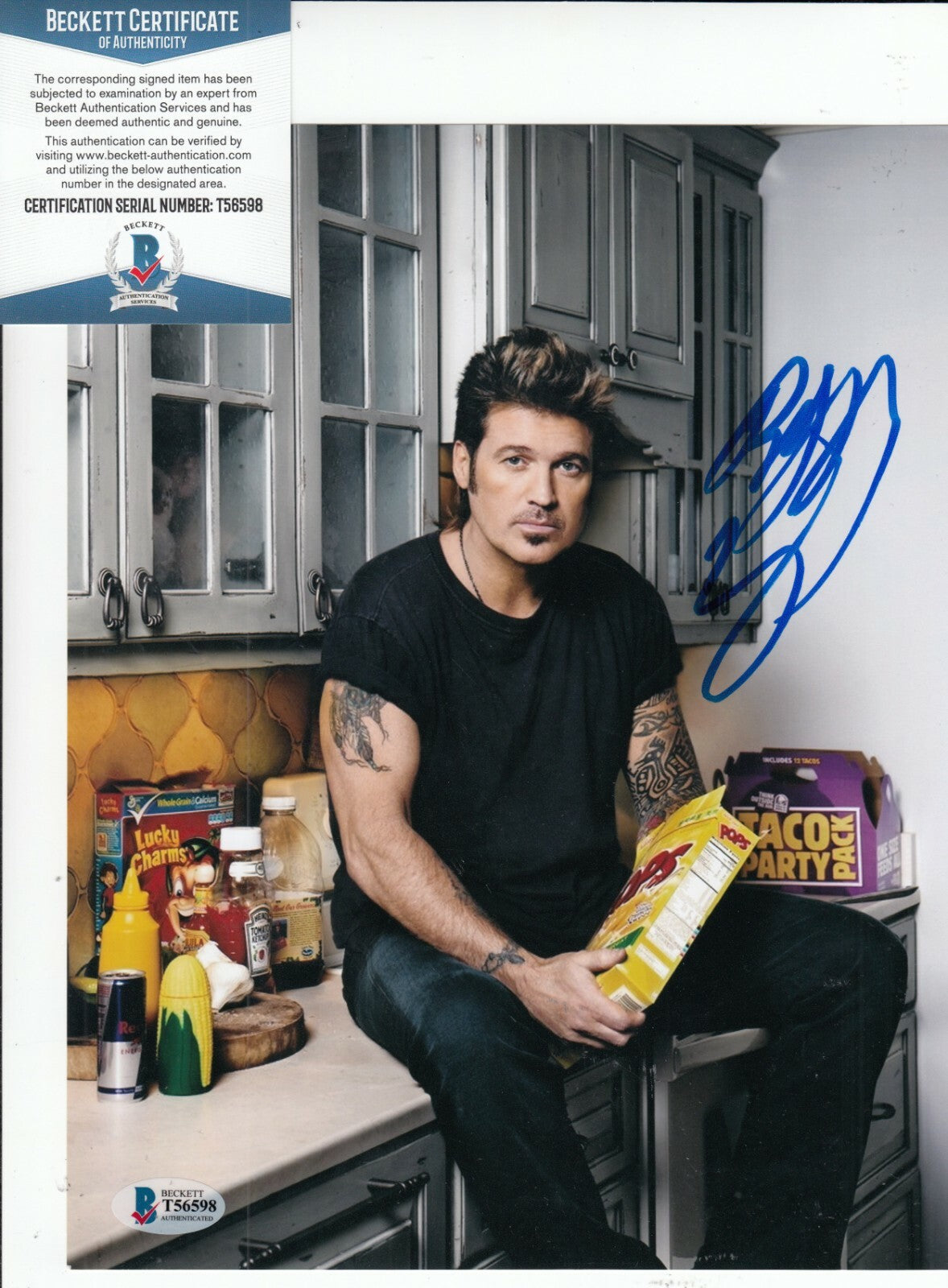 BILLY RAY CYRUS signed (ACHY BREAKY HEART) Music 8X10 photo BECKETT BAS T56598