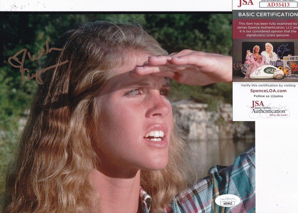 LEAH AYRES signed (THE BURNING) HORROR movie autographed 8X10 photo JSA AD35413
