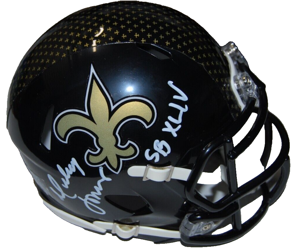 MICKEY LOOMIS signed (NEW ORLEANS SAINTS) mini football helmet BECKETT AD47320