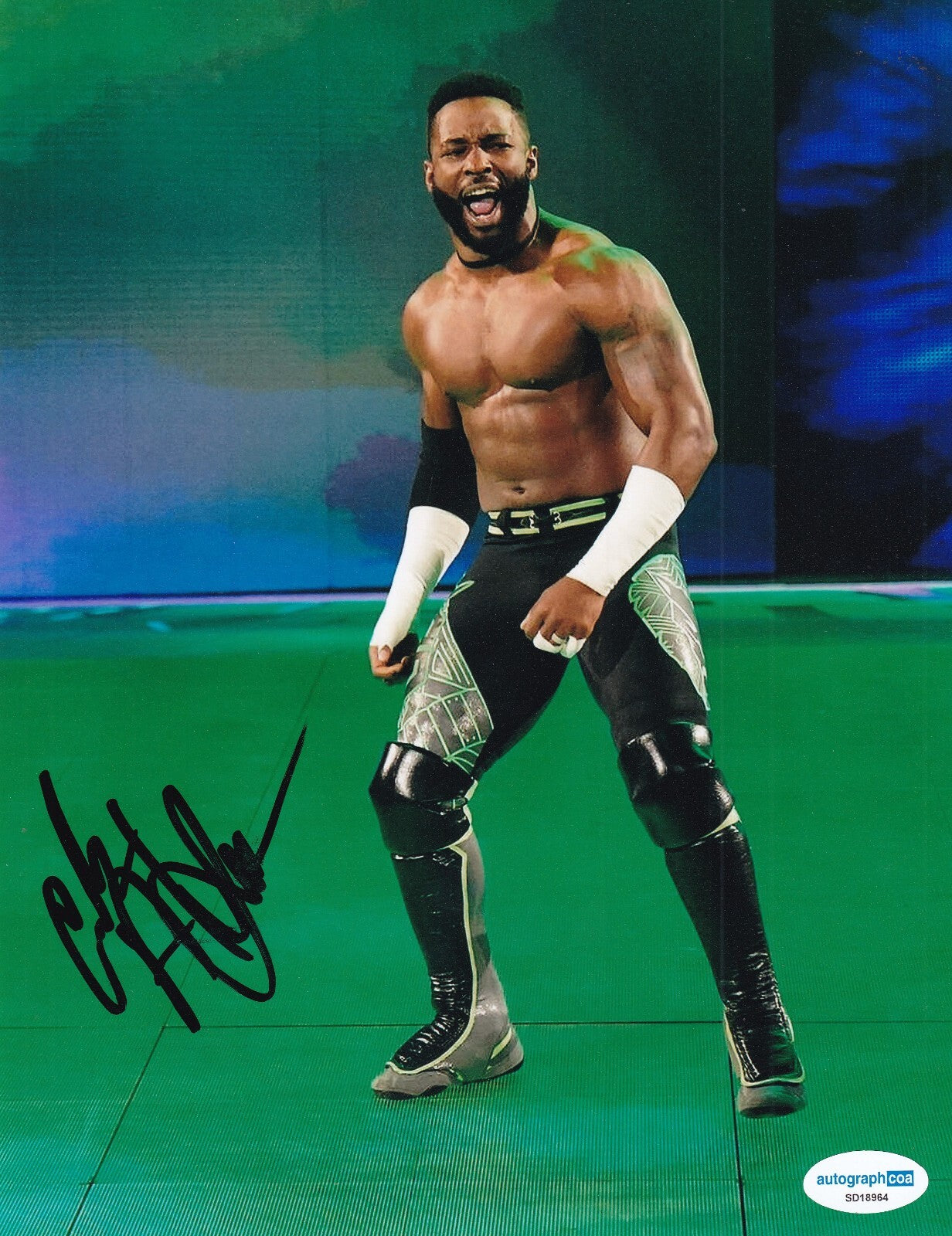 CEDRIC ALEXANDER signed (WWE) WRESTLING Smackdown NXT 8X10 photo ACOA SD18964