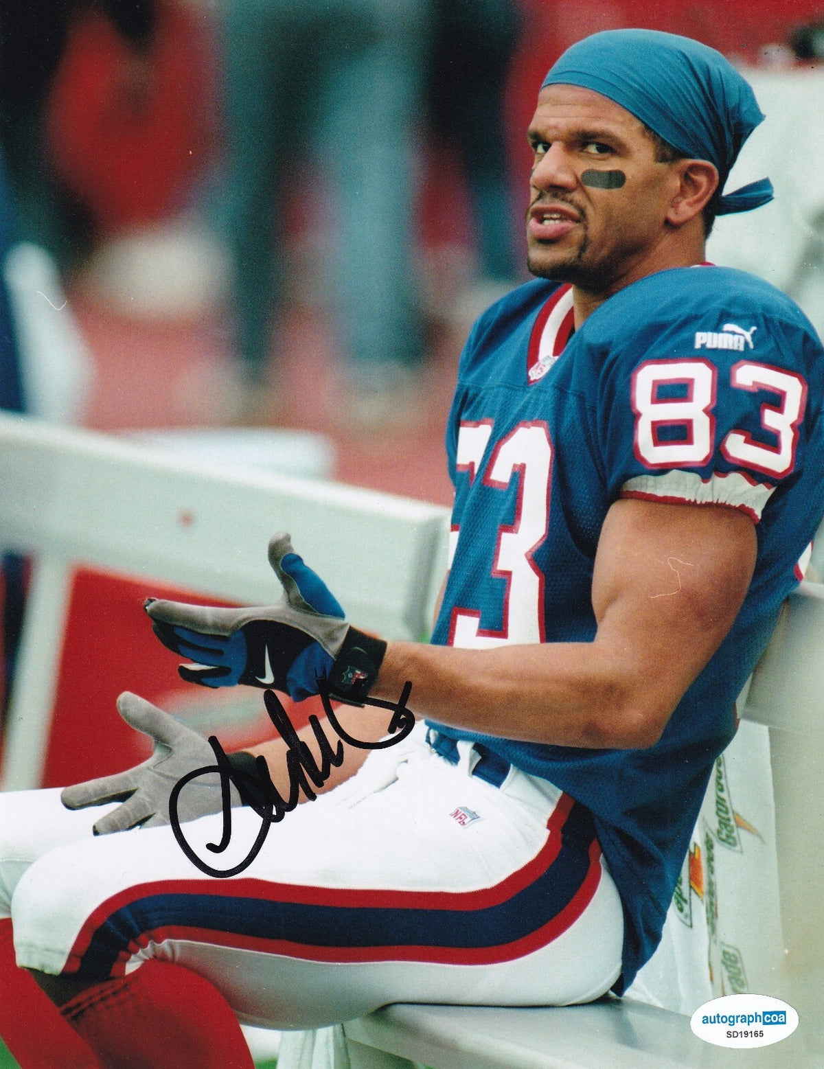 ANDRE REED signed (BUFFALO BILLS) Hall Of Fame football 8X10 photo ACOA SD19165