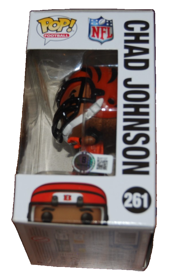 CHAD JOHNSON signed (CINCINNATI BENGALS) #261 NFL Football Funko Pop BECKETT BAS