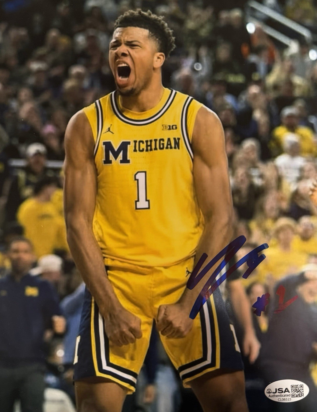 TRENT MCKENNEY singed  (MICHIGAN WOLVERINES) basketball 8X10 photo JSA CL06523