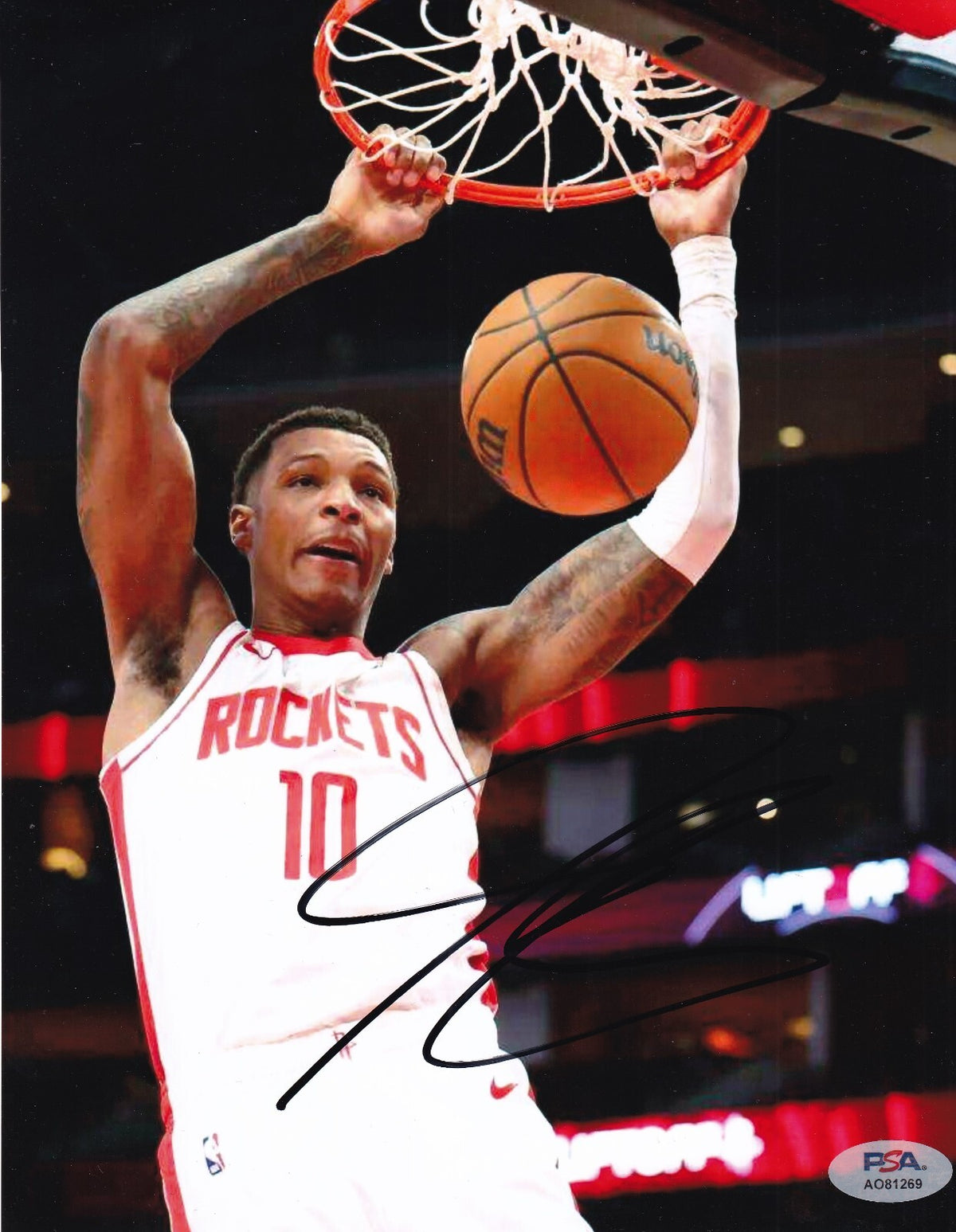 JABARI SMITH JR signed (HOUSTON ROCKETS) basketball 8X10 photo PSA/DNA AO81269