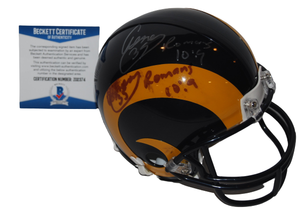 AENEAS WILLIAMS signed (ST LOUIS RAMS) mini football helmet BECKETT BAS HOF #2