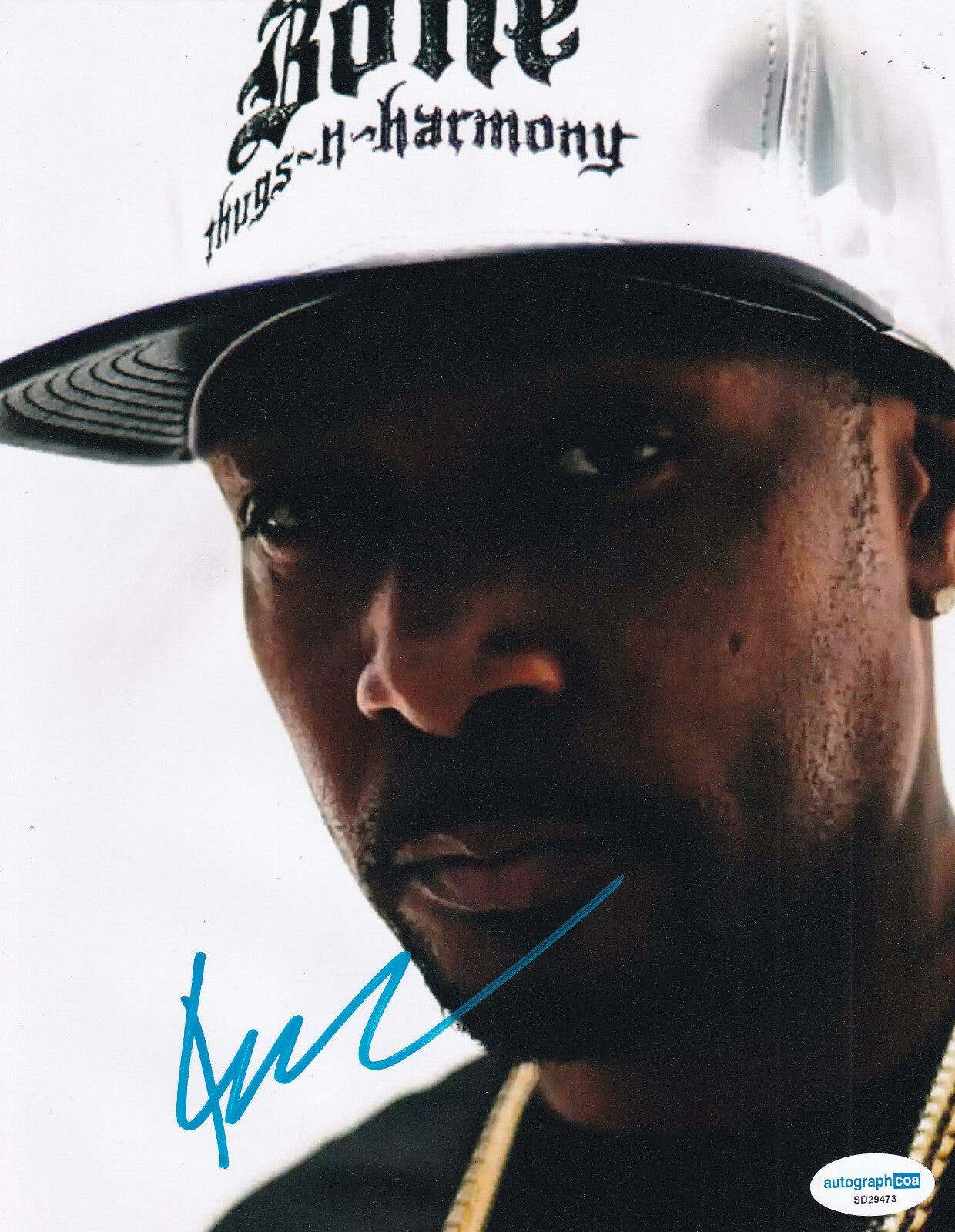 KRAYZIE BONE signed (BONE THUGS N HARMONY) Music 8X10 photo ACOA SD29473