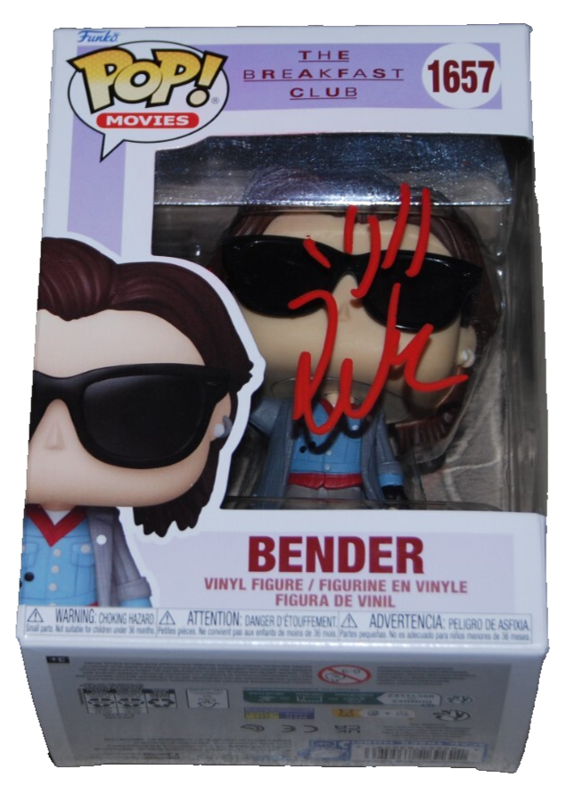 JUDD NELSON signed (THE BREAKFAST CLUB) Bender Funko pop #1657 BECKETT BS38074