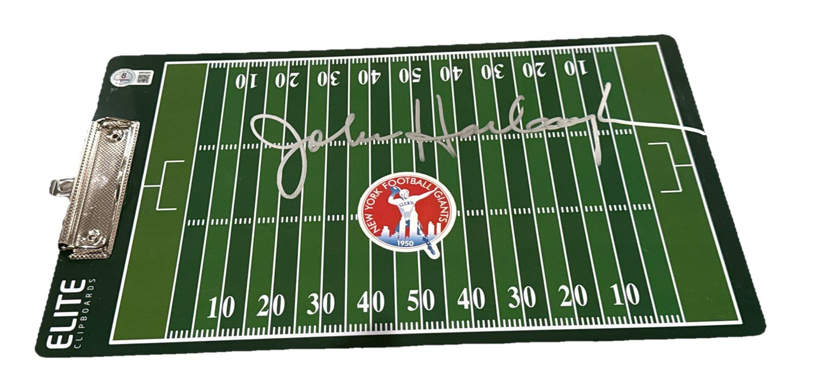 JOHN HARBAUGH signed (NEW YORK GIANTS) Coaches clipboard BECKETT BAS BW54025
