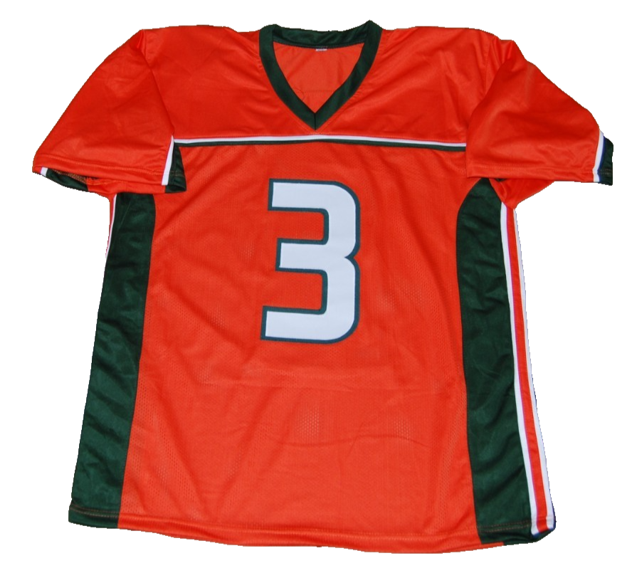 FRANK GORE signed (MIAMI HURRICANES) #3 football jersey BECKETT BAS BW61049