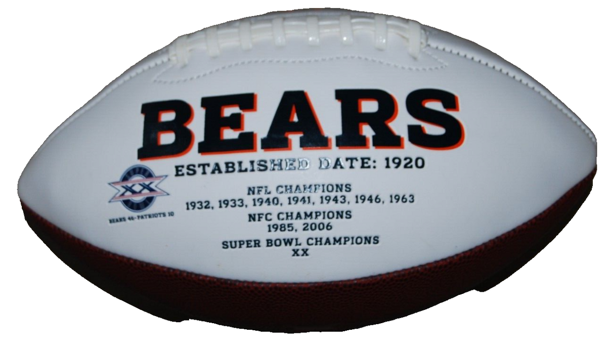 GEORGE HALAS MCCASKEY signed (CHICAGO BEARS) full size football BECKETT BR63090