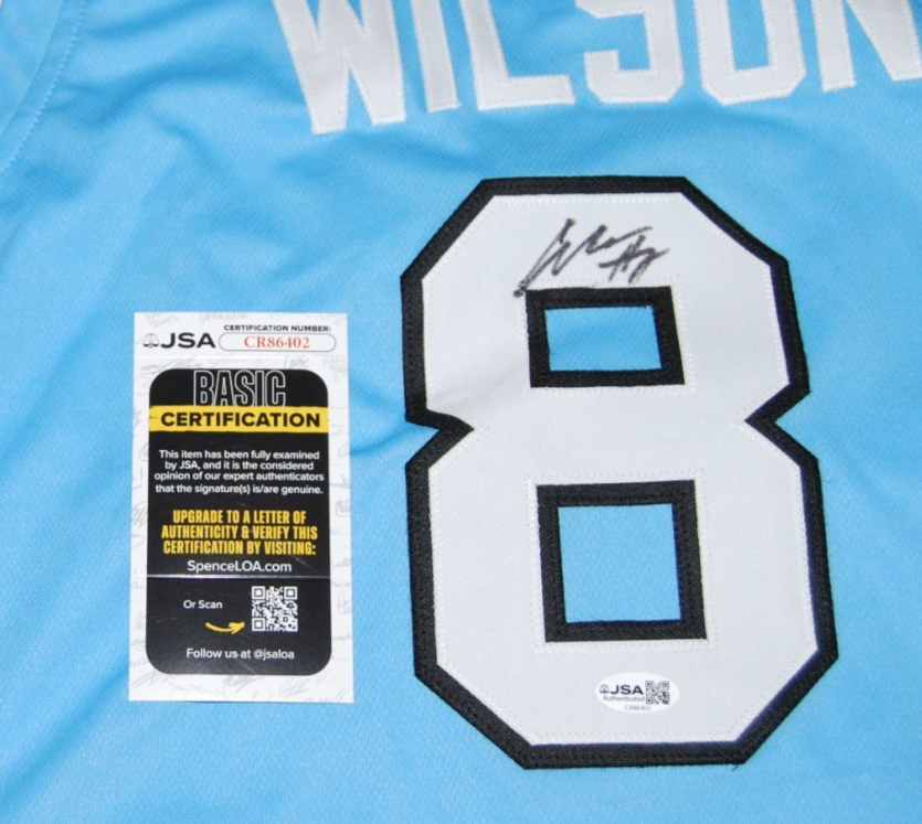 CALEB WILSON signed (NORTH CAROLINA TAR HEELS) basketball jersey JSA CR86402
