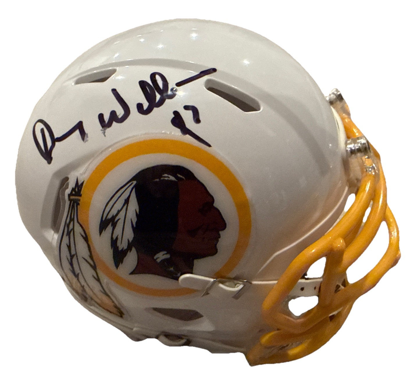 DOUG WILLIAMS signed (Washington Redskins) mini football helmet BECKETT BW07894