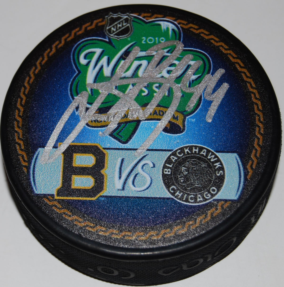 JAN RUTTA signed (CHICAGO BLACKHAWKS) 2019 WINTER CLASSIC Puck W/COA