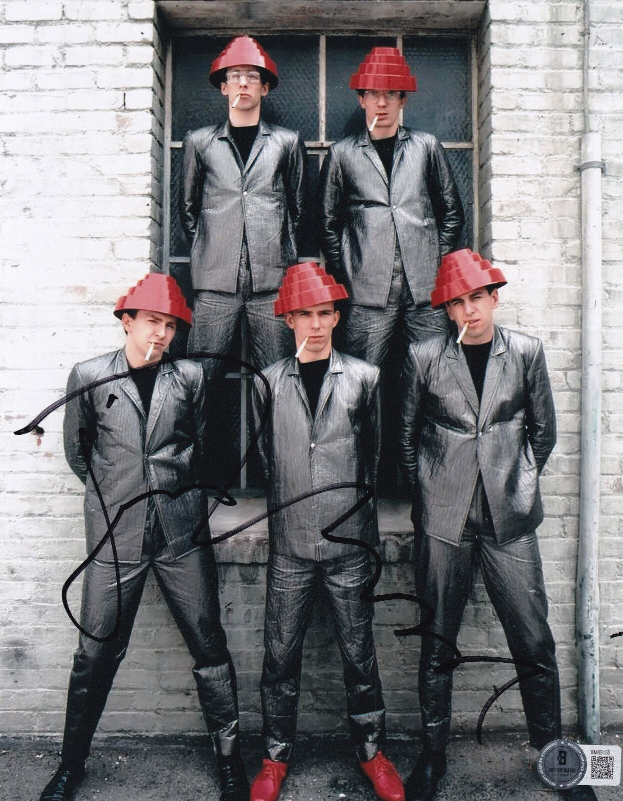 MARK MOTHERSBAUGH and GERALD CASALE signed (DEVO) 8X10 photo BECKETT BM85155