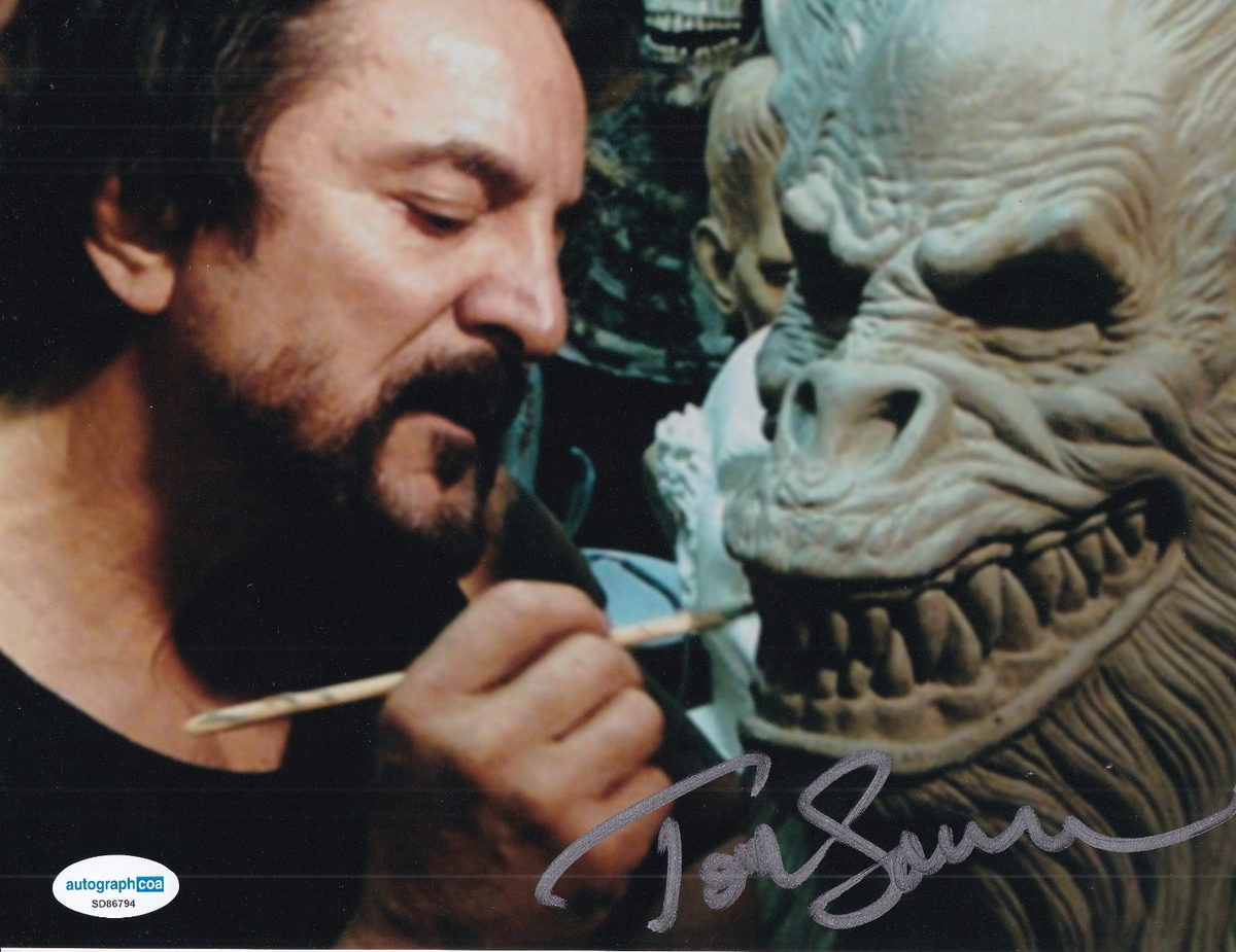 TOM SAVINI signed (FROM DUSK TILL DAWN) Special Effects 8X10 photo ACOA SD86794