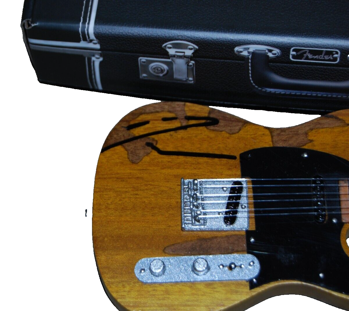 JEREMY ALLEN WHITE signed (DELIVER ME FROM NOWHERE) mini guitar BECKETT BR00346