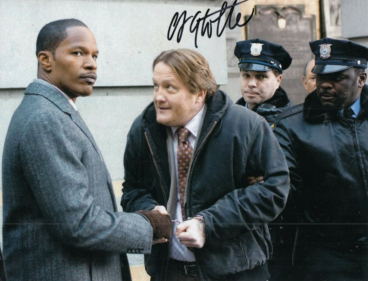 CHRISTIAN STOLTE signed (LAW ABIDING CITIZEN) 8X10 *Clarence Darby* W/COA #2