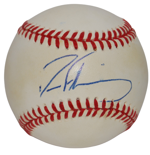DAVE FLEMING signed AL Official baseball (SEATTLE MARINERS) KC Royals W/COA 