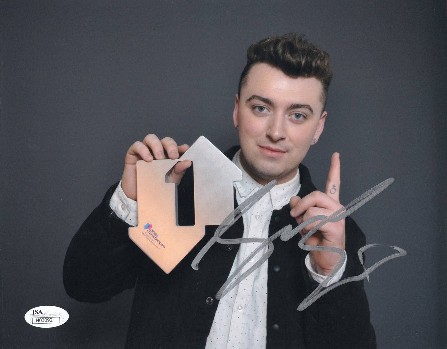 Sam Smith Music Stay With Me Signed 8x10 Photo w/JSA COA