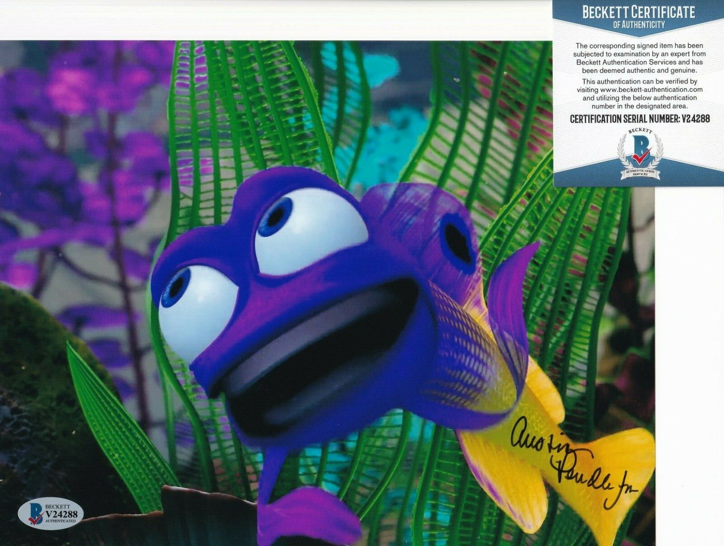AUSTIN PENDLETON signed (FINDING NEMO) Gurgle Movie 8X10 photo BECKETT V24288