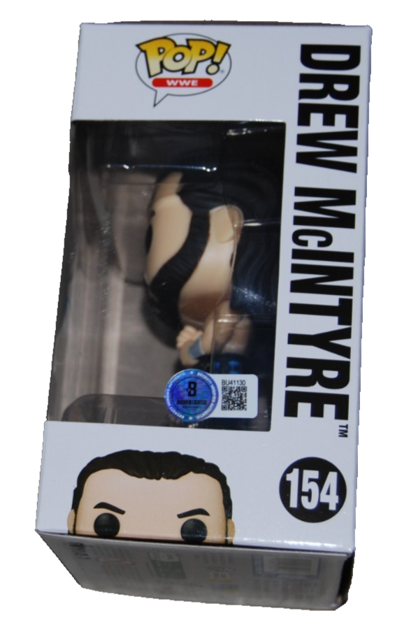 DREW MCINTYRE signed (WWE) Wrestling #154 Smack Down Funko Pop BECKETT BU41130