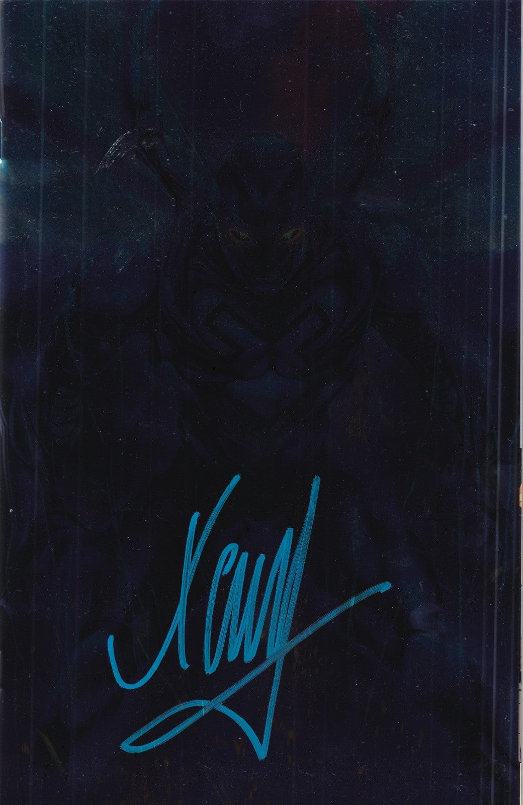 XOLO MARIDUENA signed (BLUE BEETLE) #1 Foil cover Comic Book BECKETT BAS BV13214