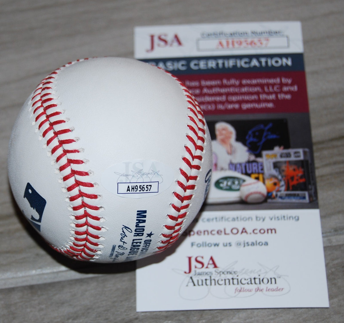 MASON AUER signed (TAMPA BAY RAYS) TOP PROSPECT OML baseball JSA COA AH95657