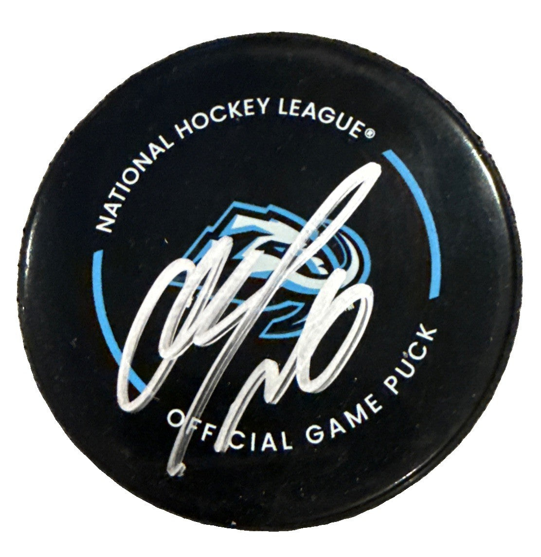 DMITRI SIMASHEV signed (UTAH MAMMOTH) Official game Hockey puck JSA CM05103